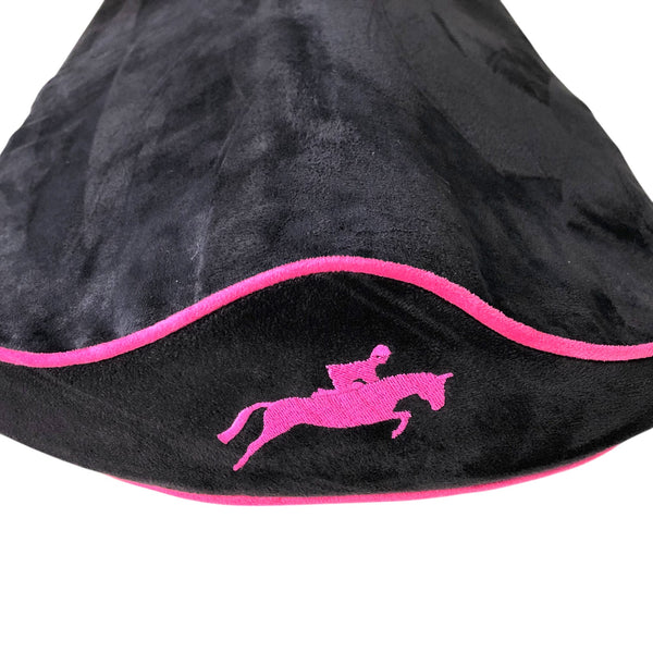 NEW! SaddleMattress TM Supreme Hot Pink Jumping Horse & Rider in Black