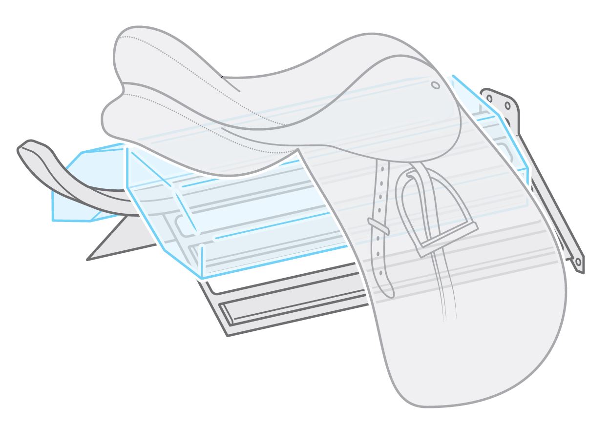 Illustration of Vertex on Brass saddle rack